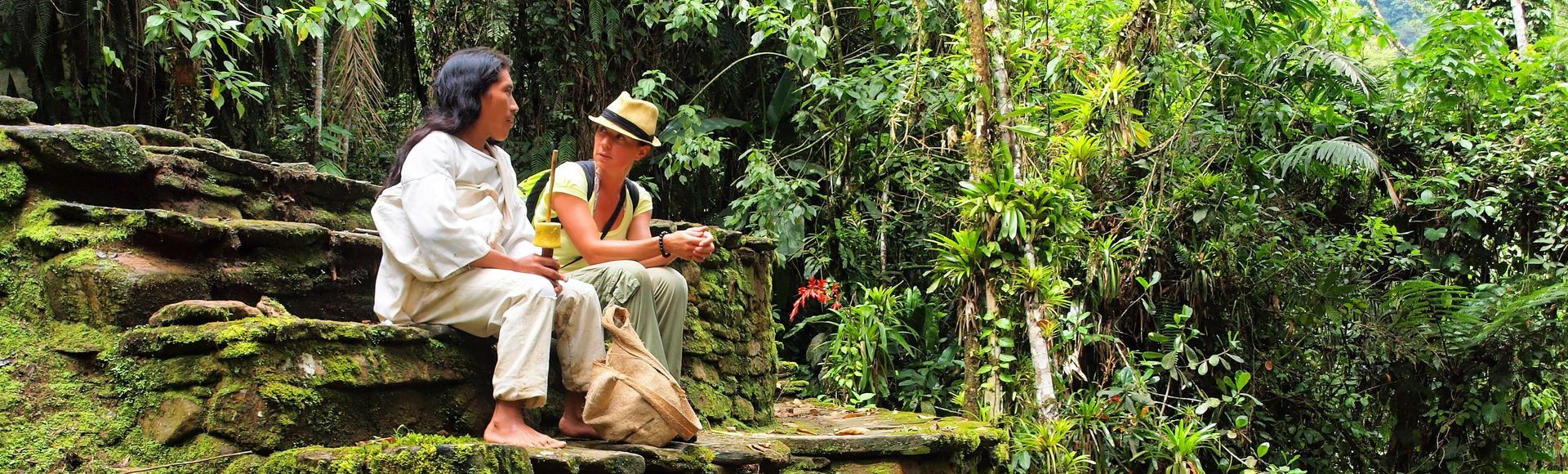 Magali et Sencio (notre guide) à Cuidad Perdiad - Colombie